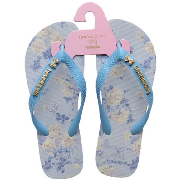 Women's LoveShackFancy Everblooming Rosettes Top Flip Flops•7/8•NWT - Picture 3 of 12